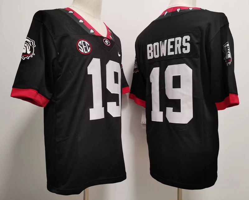 Men Georgia Bulldogs #19 Bowers Black 2024 Nike Vapor NCAA Jersey->ncaa teams->NCAA Jersey